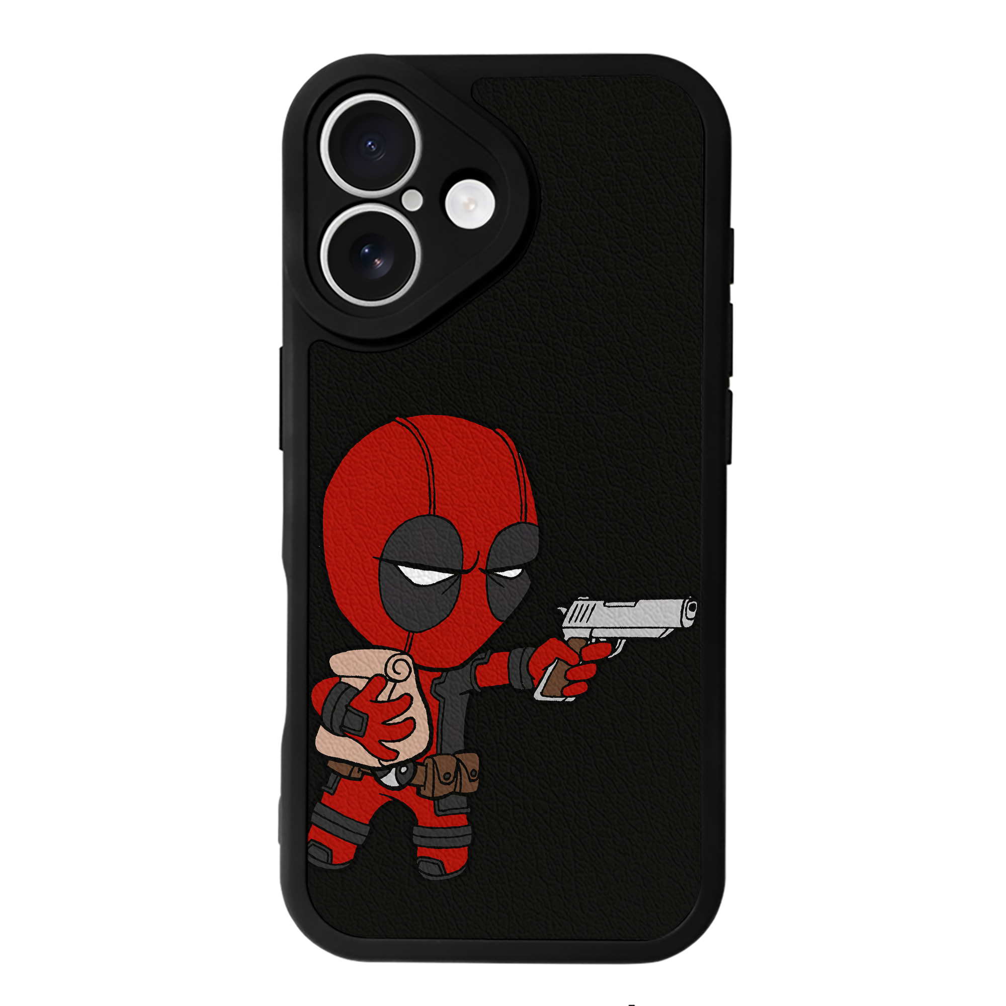 （画像用） Deadpool デッドプール 【iPhone 16シリーズ対応】シリコンスマホケース（レザー調） 材質：シリコン